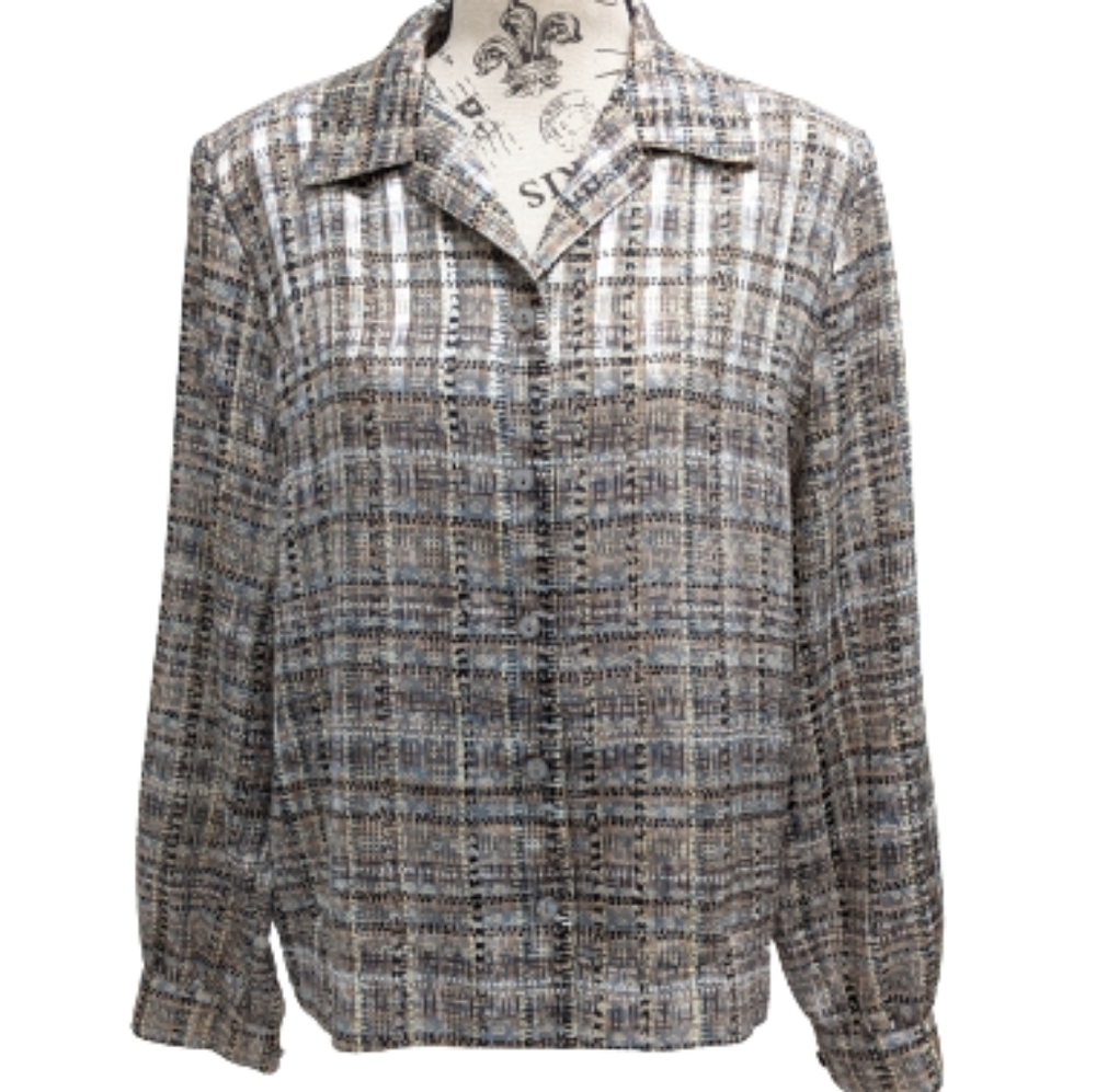 Alia vintage women's button up blouse size 10